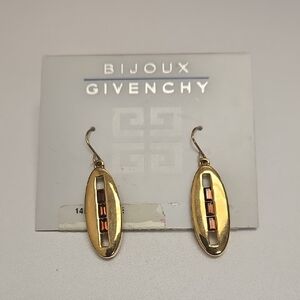 Givenchy Gold and Red Earrings